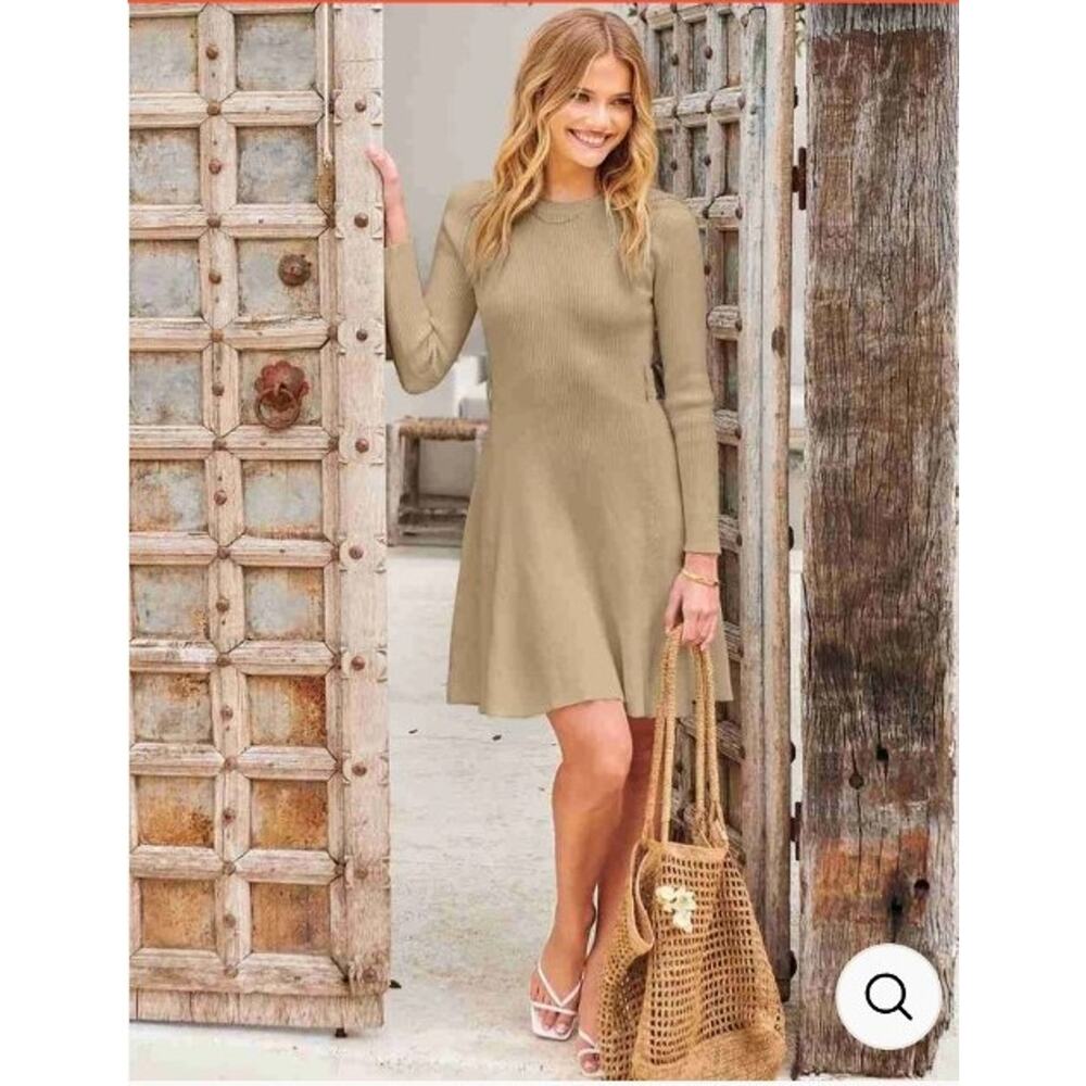 #31 MSRP $82 NWT BREATHTAKING ANRABESS RIBBED KNIT SWING DRESS ♡SIZE L♡